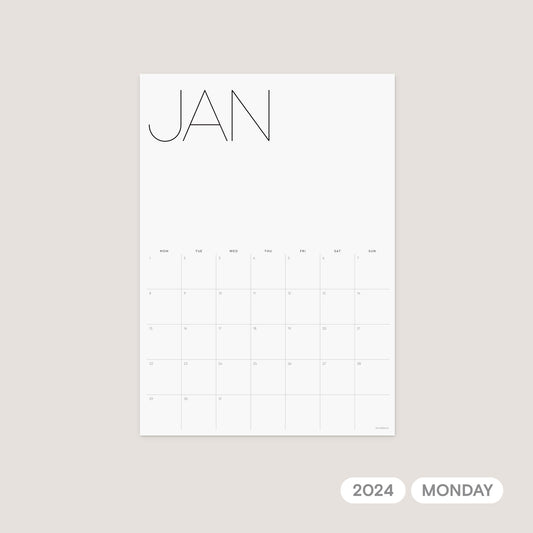 2024 Monthly Calendar Printable – MONDAY Start