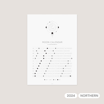 2024 Moon Calendar A3 Printable
