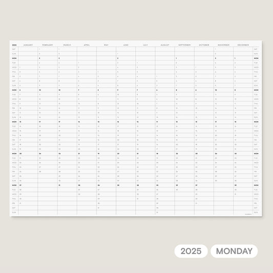 2025 Year in View Planner – Printable