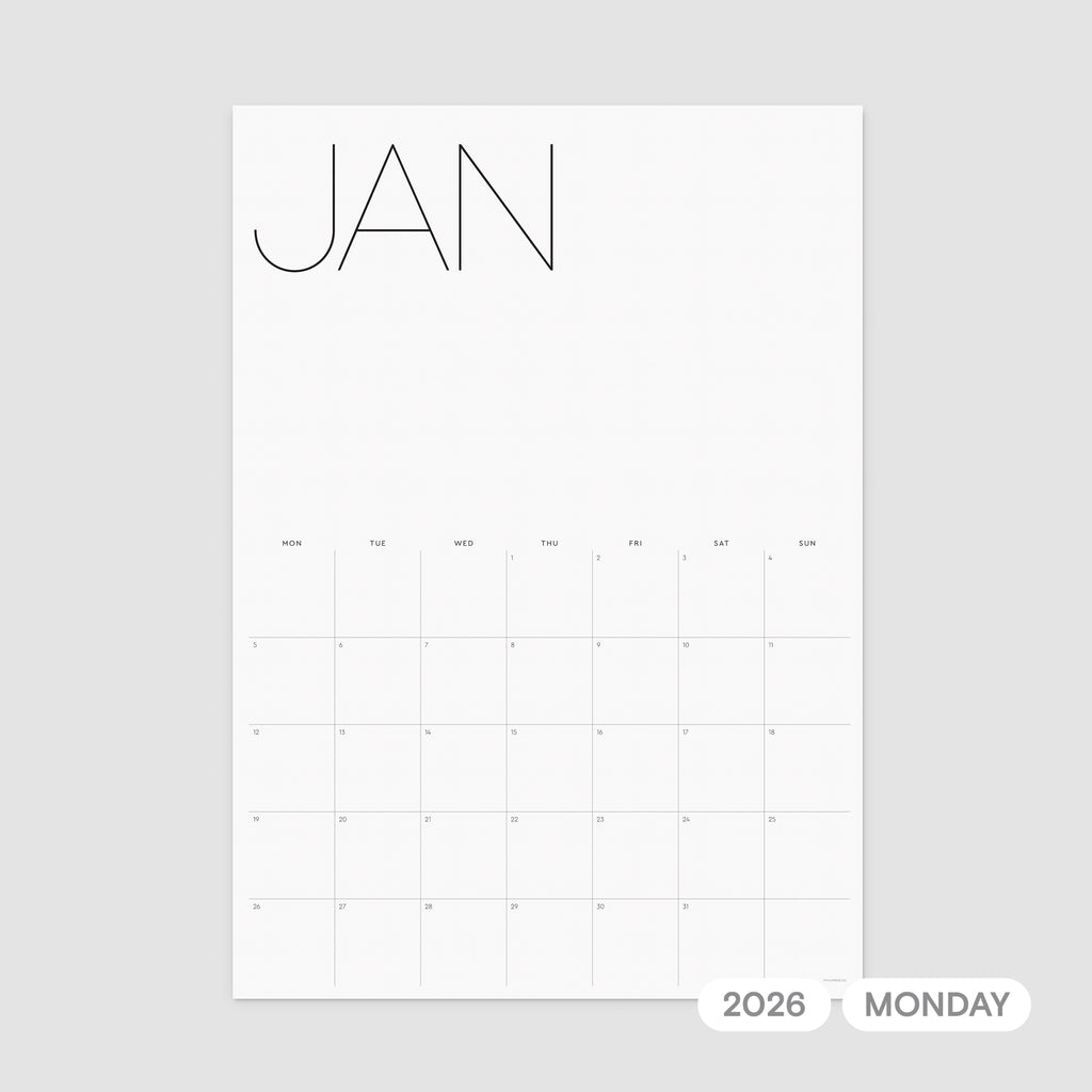 2026 Monthly Calendar Printable