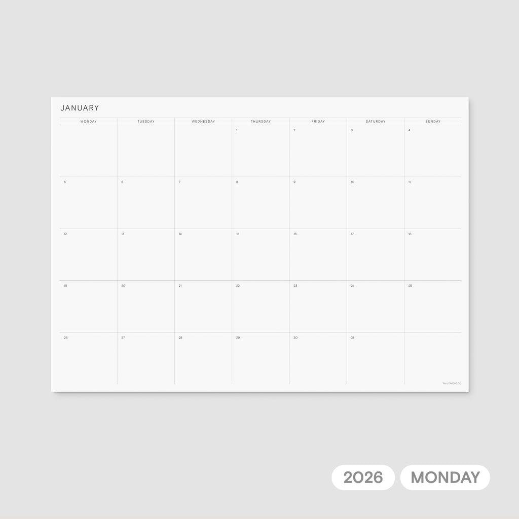 2026 Monthly Planner No.2 Printable – Monday Week