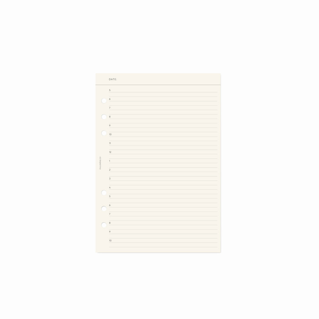 Daily Agenda Refill – Printable