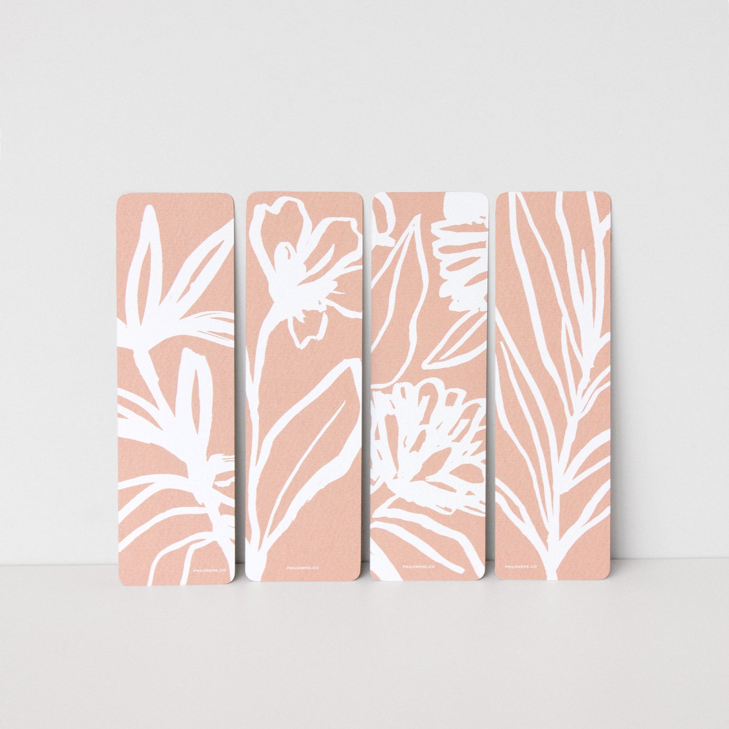 Botanical Bookmarks Peach – Set of 4
