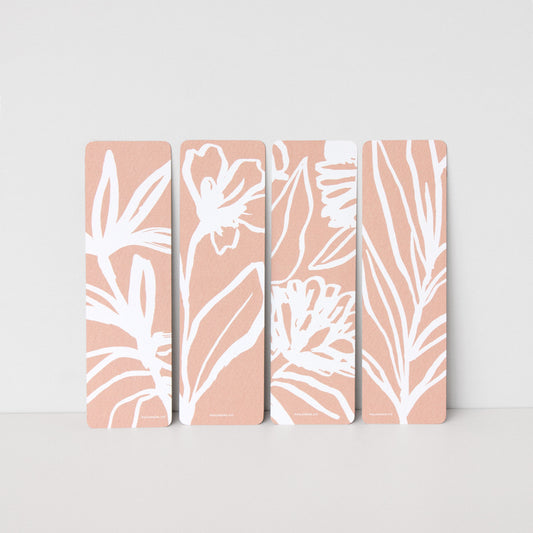 Botanical Bookmarks Peach – Set of 4
