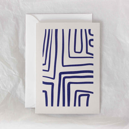 Cutout Squares Card – Blue