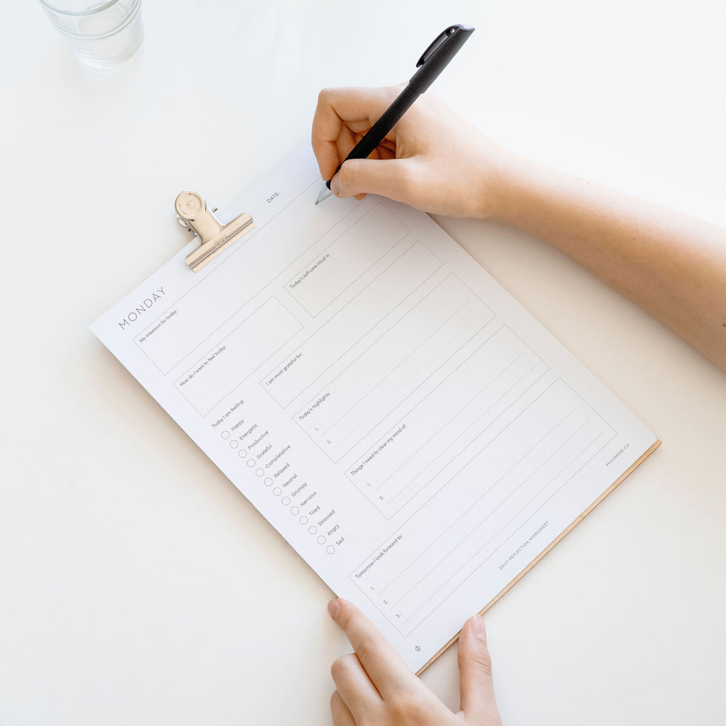 Daily Reflections Worksheet – Printable