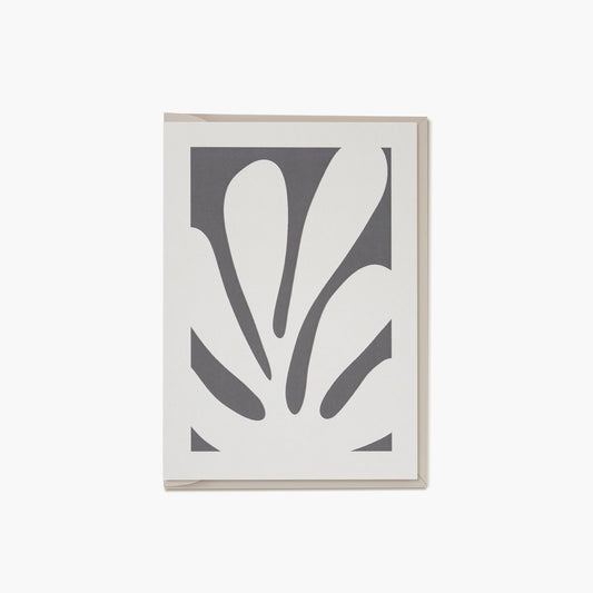 Leaf Cutout Card – Grey