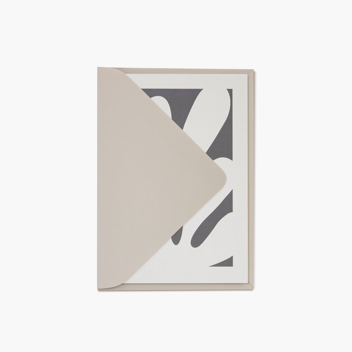 Leaf Cutout Card – Grey