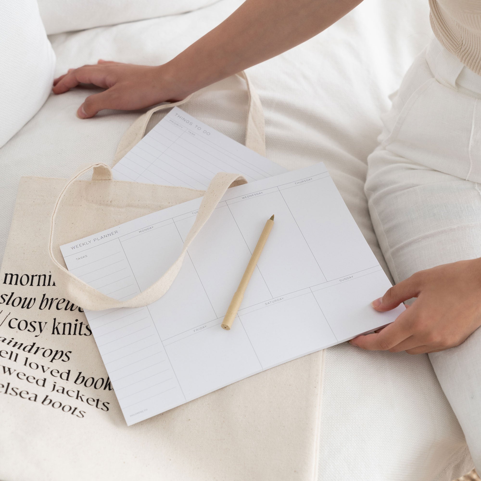 Minimal Notepad Planners – Daily, Weekly, Task List – Philomene Paper Goods