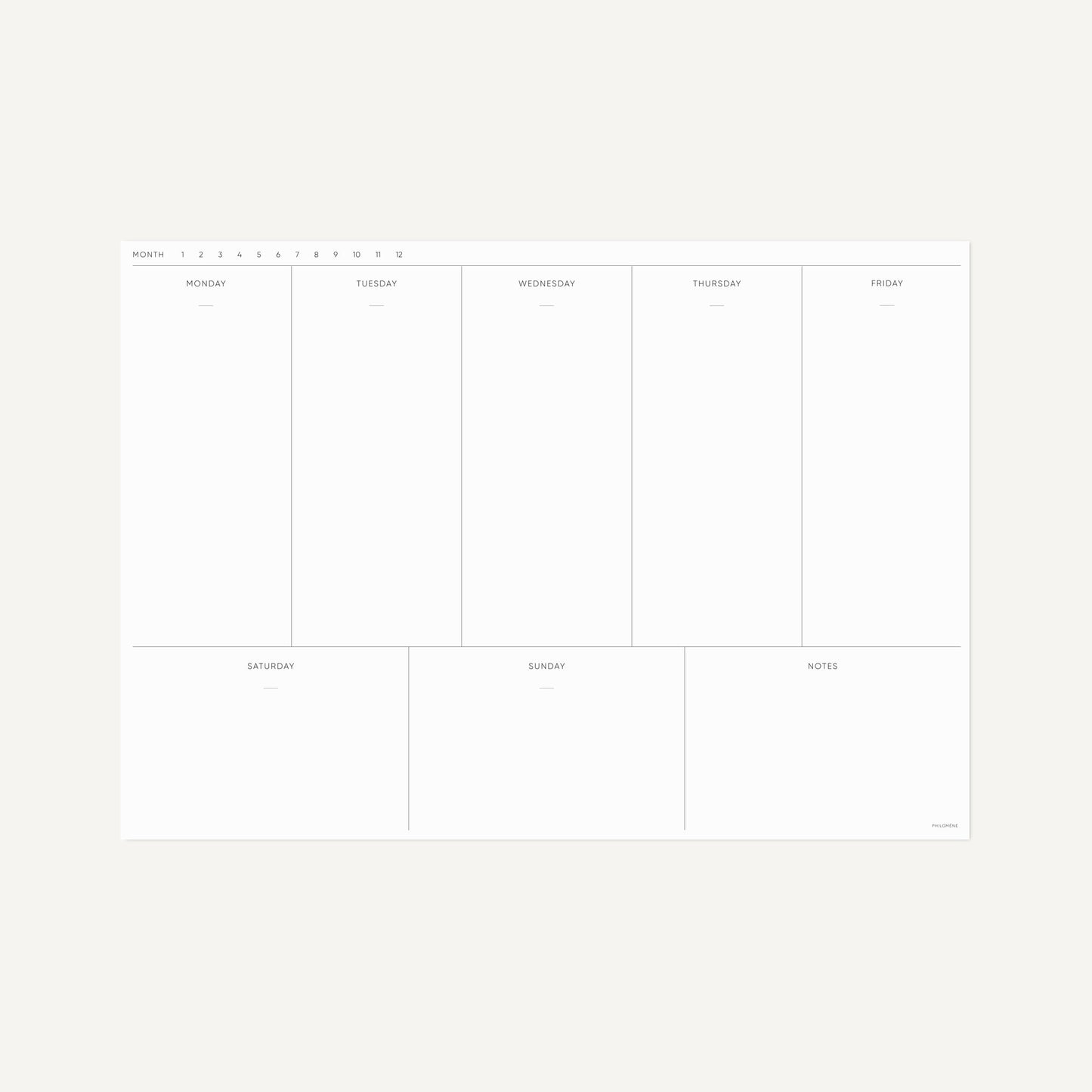 Weekly Planner No.1 – Printable