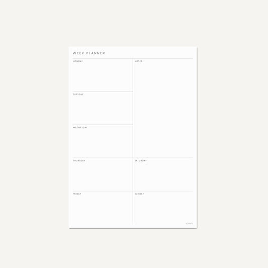 Weekly Planner No.4 Vertical with Notes – Printable